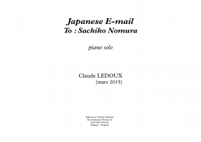 Japanese E-mail 2 - To : Sachiko Nomura